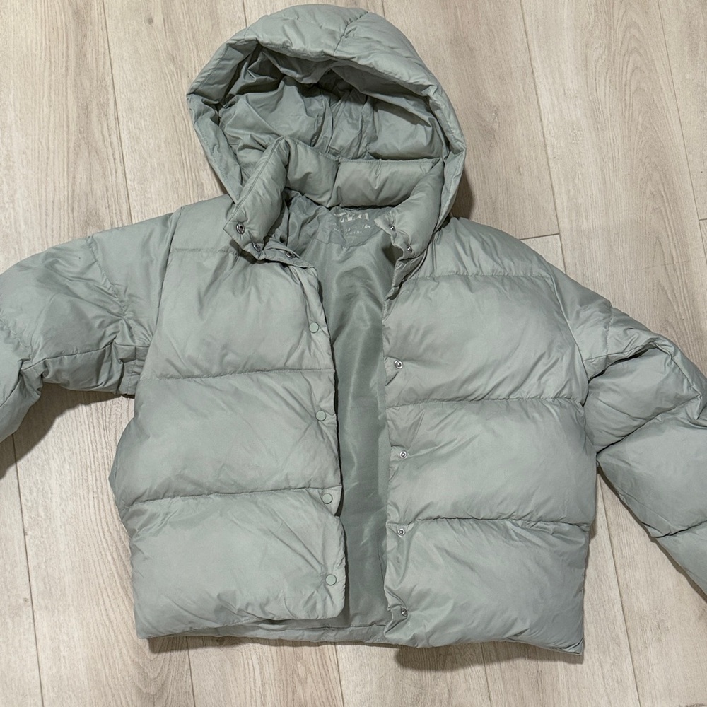 Greenish/Gray Puffer Jacket